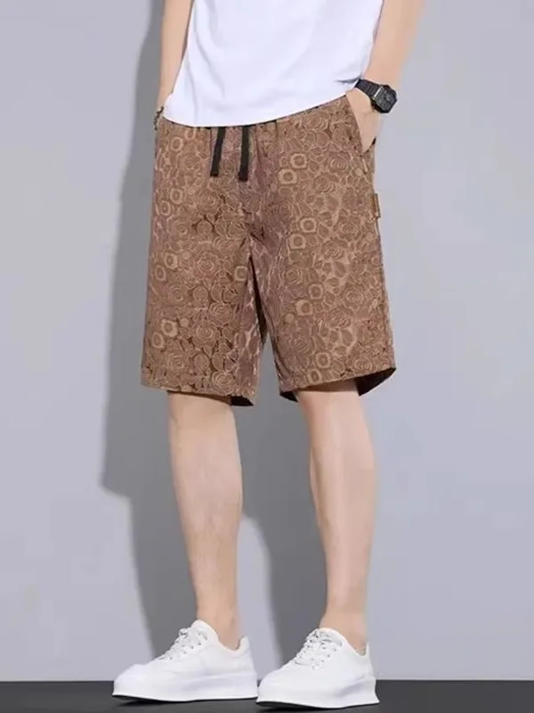 Ультратонкие повседневные мужские лыжи из ледяного шелка, летние прямые брюки длиной пять четвертей, модная свободная посадка, удобная повседневная одежда 
Ультратонкие повседневные мужские лыжи из ледяного шелка, летние прямые брюки длиной пять четвертей, модная свободная посадка, удобная повседневная одежда