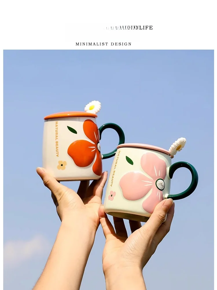 Tlife Ceramic Coffee Mugs with Lid And Spoon Couple Water Cups Flower Relief Design Small Style Home Use Gift Box
Tlife Ceramic Coffee Mugs with Lid And Spoon Couple Water Cups Flower Relief Design Small Style Home Use Gift Box