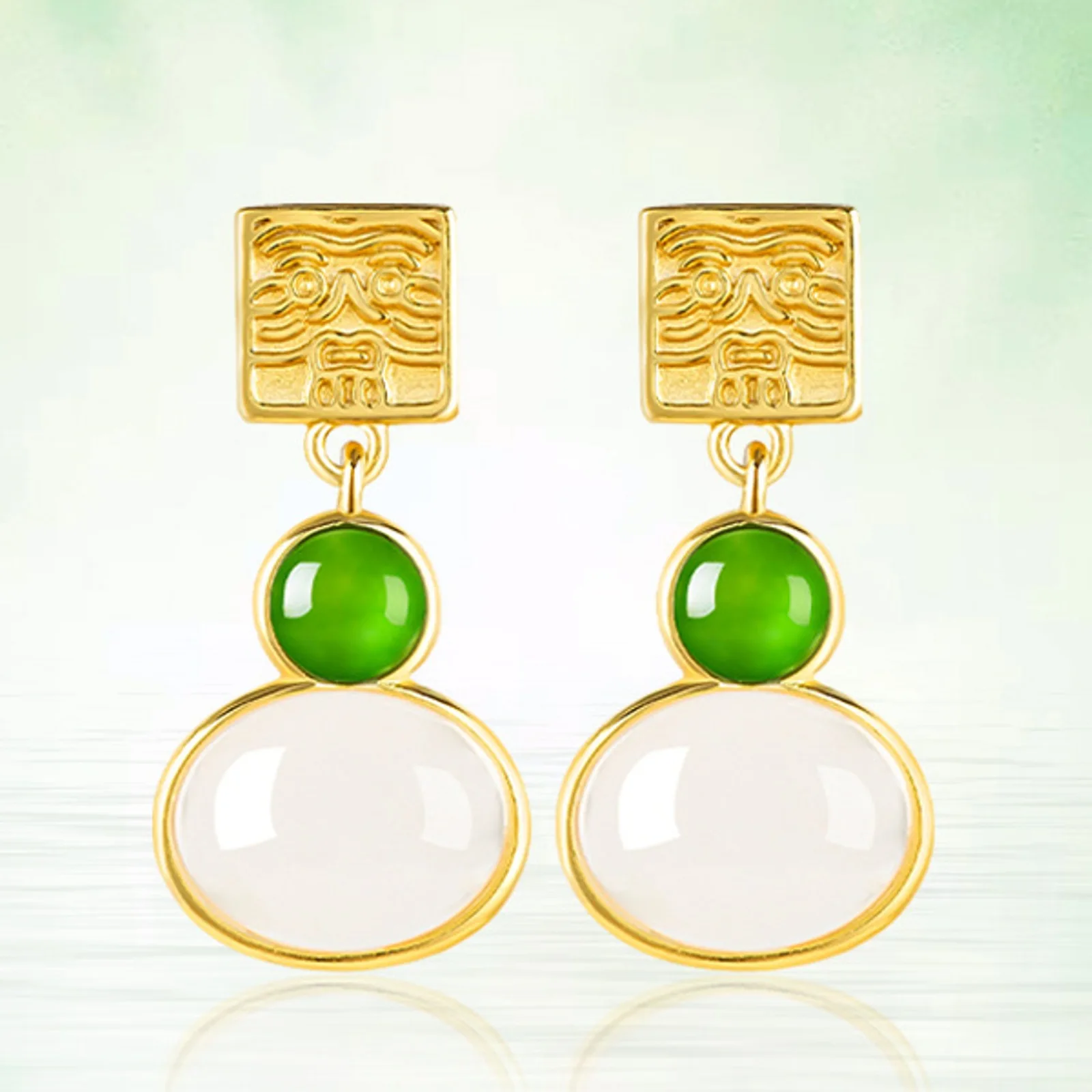 Real Natural Jade Jasper 925 Sterling Silver Stud Women Round Oval Dangle Earrings
Real Natural Jade Jasper 925 Sterling Silver Stud Women Round Oval Dangle Earrings