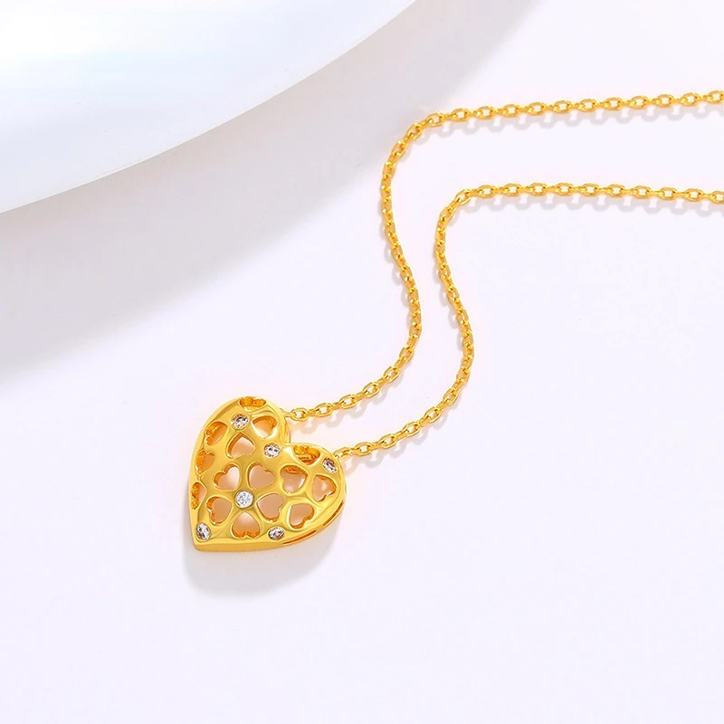 Simple 18K Gold Color Love Heart Pendant Necklace Chain Fine Jewelry Clavicle Necklaces for Women Bride Birthday Gifts
Simple 18K Gold Color Love Heart Pendant Necklace Chain Fine Jewelry Clavicle Necklaces for Women Bride Birthday Gifts