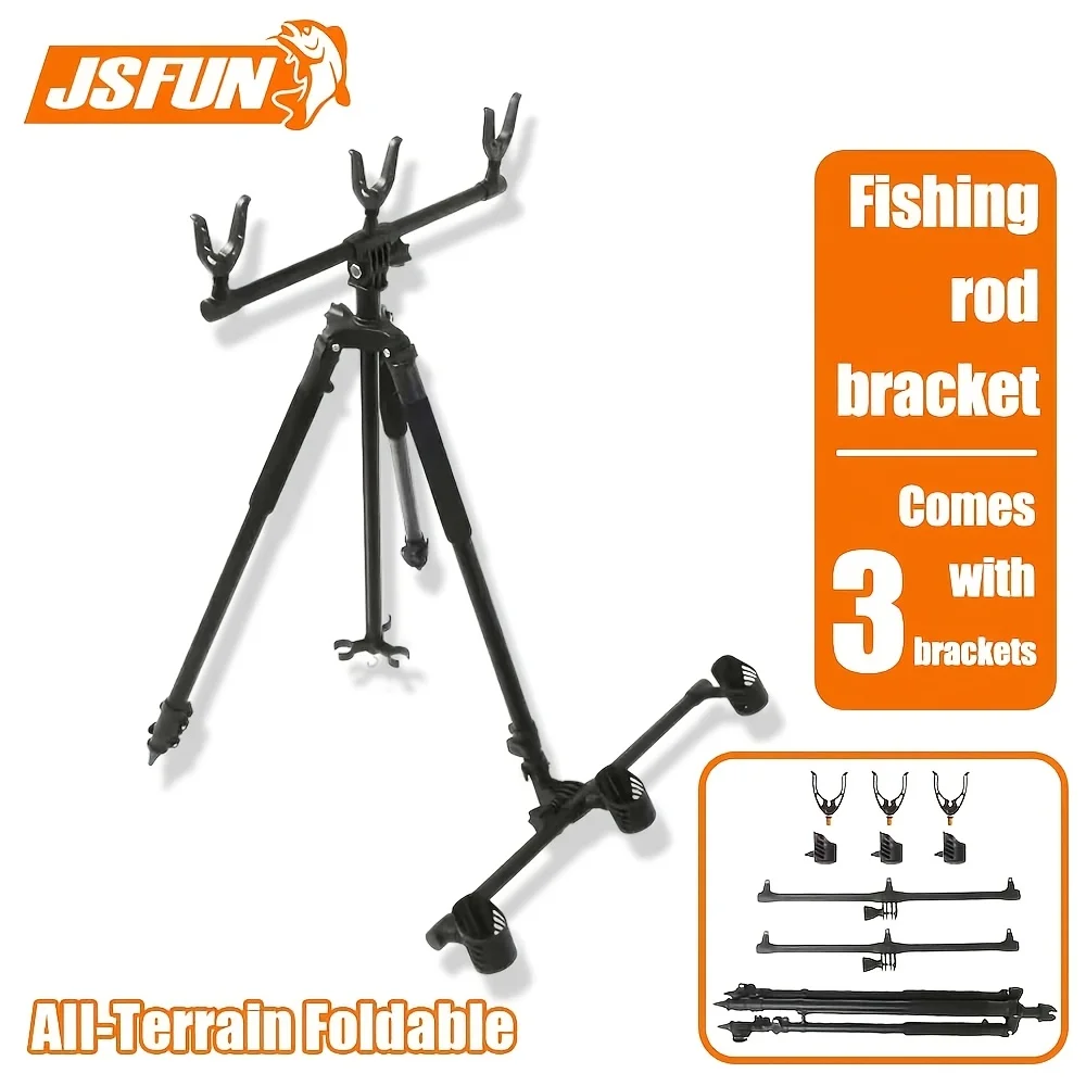 JSFUN 3-Rod Fishing Rod Holder for Carp Fishing Stable Adjustable Stand (50cm Wide/90cm Tall) with 120cm Extendable Legs,3 He
JSFUN 3-Rod Fishing Rod Holder for Carp Fishing Stable Adjustable Stand (50cm Wide/90cm Tall) with 120cm Extendable Legs,3 He