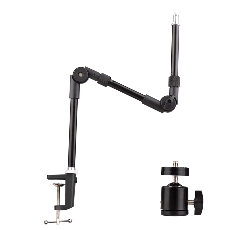FORW-1/4 ST-01 Bracket Flexible Foldable Desk Mount Stand Ballhead Adapter For Fill Light LED Ring Light Camera Smartphone
FORW-1/4 ST-01 Bracket Flexible Foldable Desk Mount Stand Ballhead Adapter For Fill Light LED Ring Light Camera Smartphone