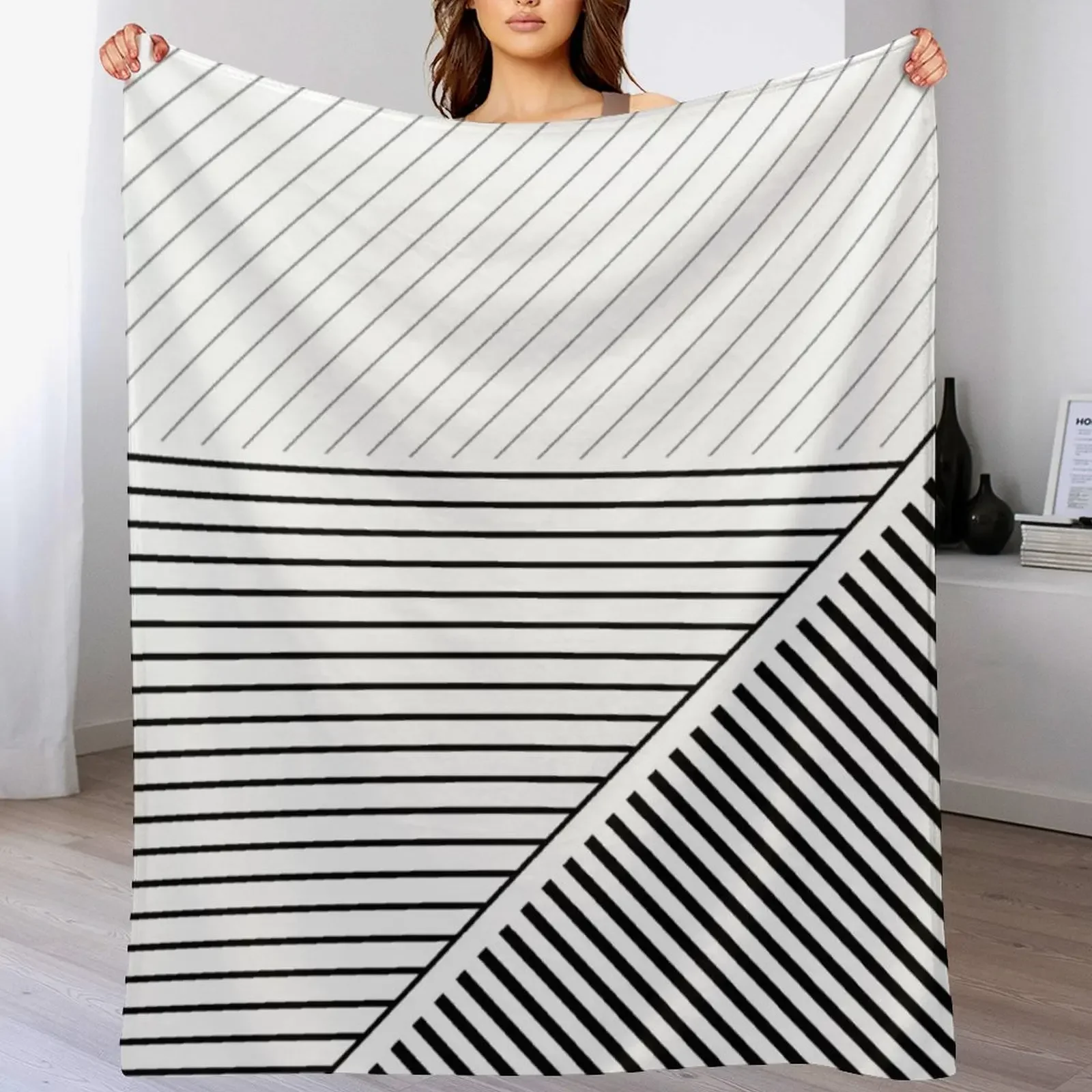 Black and White Geometric Lines Throw Blanket Weighted Luxury Winter beds For Sofa Thin Blankets
Black and White Geometric Lines Throw Blanket Weighted Luxury Winter beds For Sofa Thin Blankets