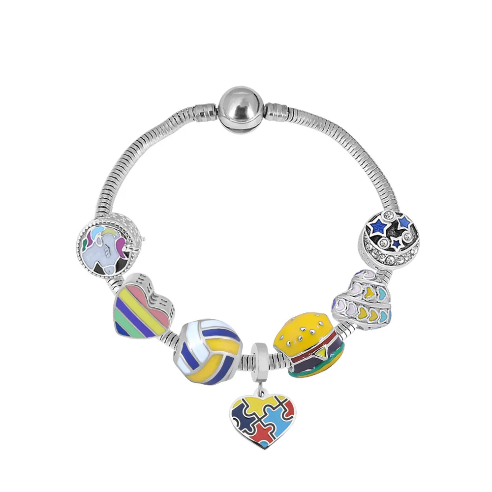 Pandoraer 316L Stainless Steel Original Bracelet 7pcs Charms Princess Love Heart Beads New Enamel Pendant Jewelry For Women
Pandoraer 316L Stainless Steel Original Bracelet 7pcs Charms Princess Love Heart Beads New Enamel Pendant Jewelry For Women