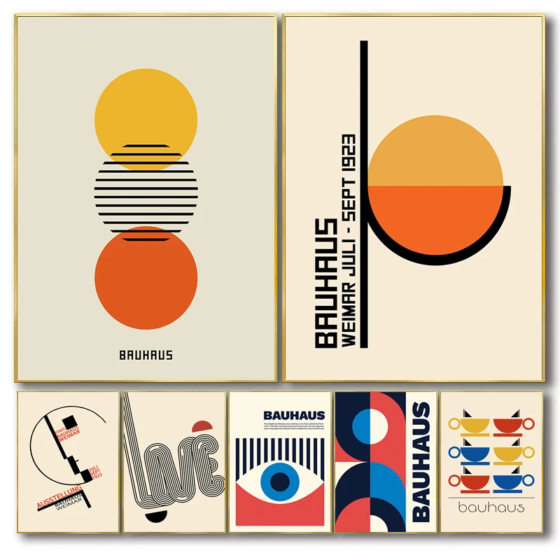Modern Bauhaus Exhibition Poster Abstract Lines Geometric Wall Art Decorative Paintings Canvas Posters Prints Living Room Decor
Modern Bauhaus Exhibition Poster Abstract Lines Geometric Wall Art Decorative Paintings Canvas Posters Prints Living Room Decor