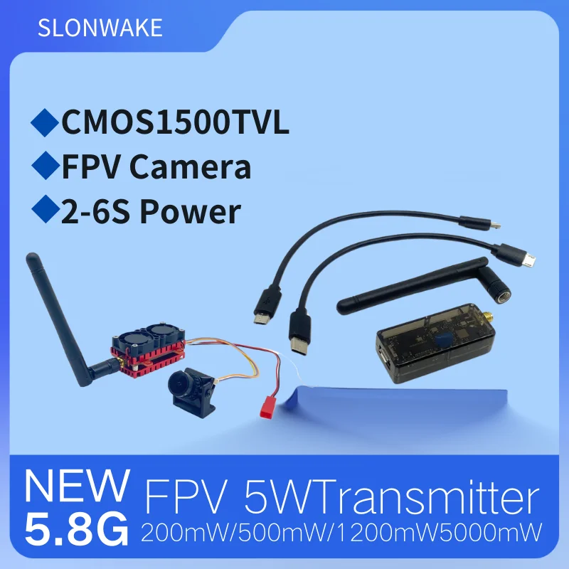 SLONWAKE 5 Вт 5,8G 48CH FPV VTX Модуль передатчика Двойной охлаждающий вентилятор Встроенный микрофон с камерой 1500TVL и приемником OTG
SLONWAKE 5 Вт 5,8G 48CH FPV VTX Модуль передатчика Двойной охлаждающий вентилятор Встроенный микрофон с камерой 1500TVL и приемником OTG