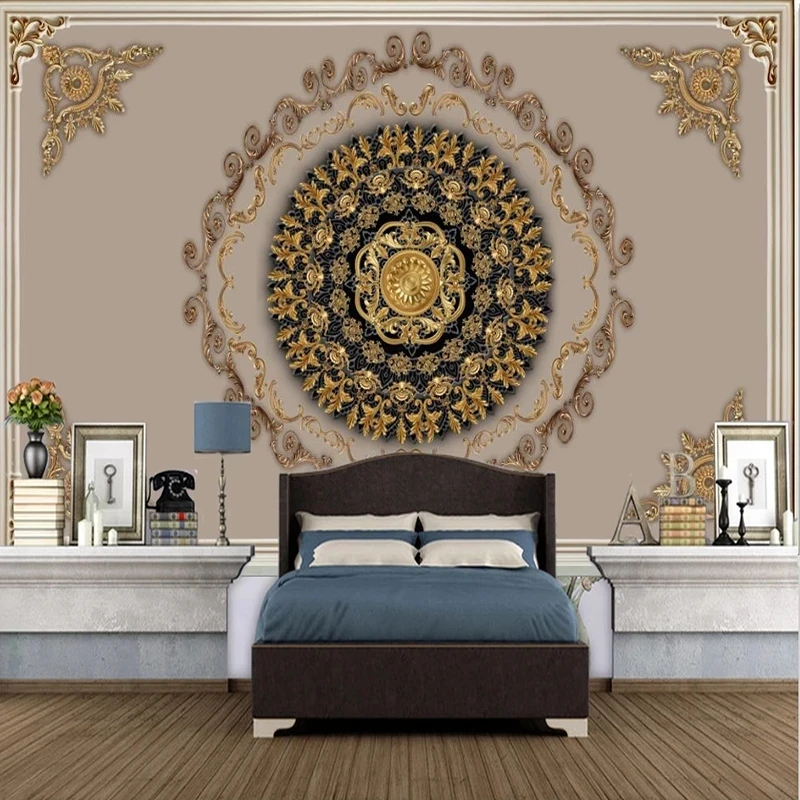Customized Modern European Embossed Golden Pattern Photo Mural Wallpapers 3D Living room TV background wall bedroom restaurant
Customized Modern European Embossed Golden Pattern Photo Mural Wallpapers 3D Living room TV background wall bedroom restaurant