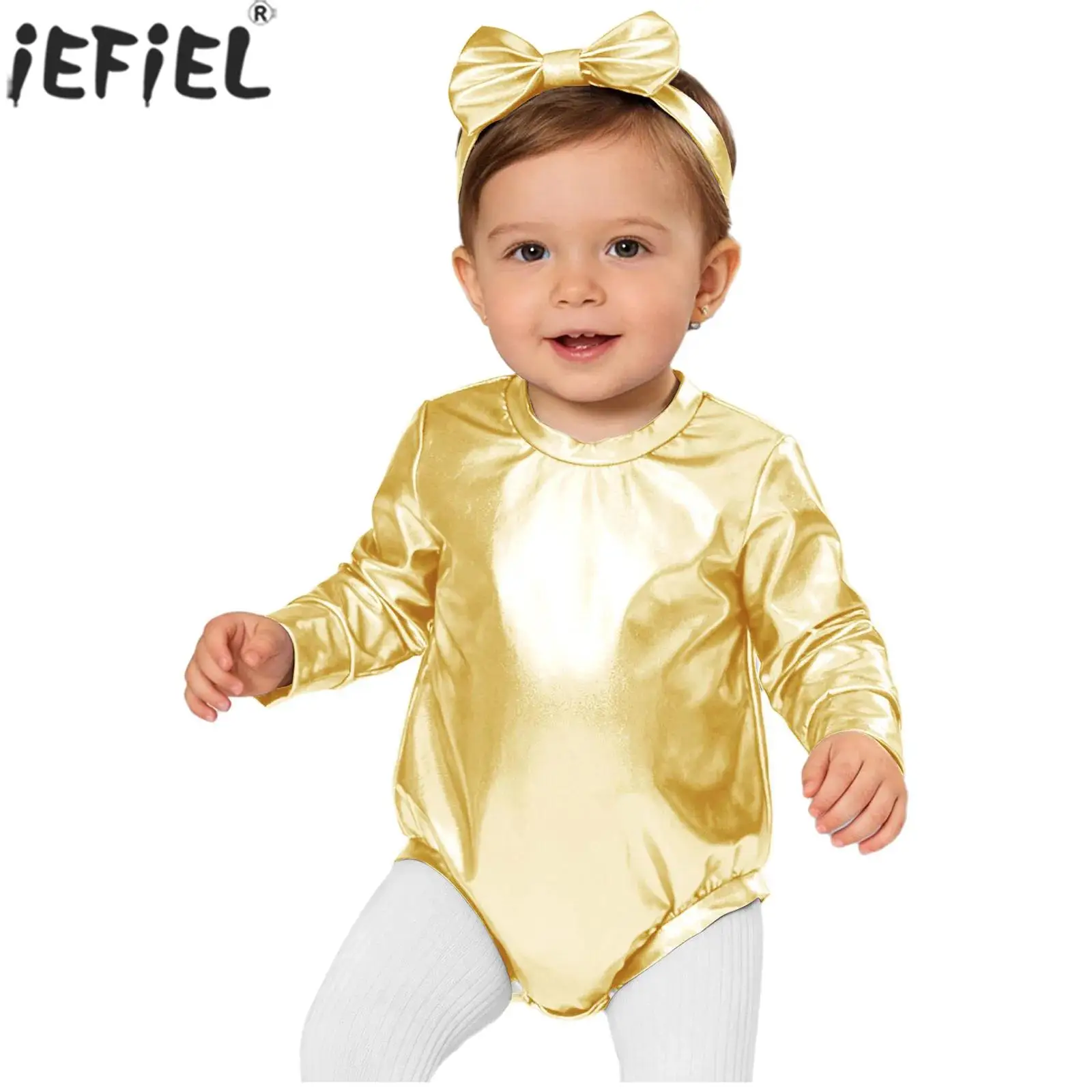 Блестящий металлический наряд для фотосессии на день рождения для маленьких девочек, комбинезон с длинными рукавами и пуговицами в промежности с бантом, повседневная одежда
Блестящий металлический наряд для фотосессии на день рождения для маленьких девочек, комбинезон с длинными рукавами и пуговицами в промежности с бантом, повседневная одежда