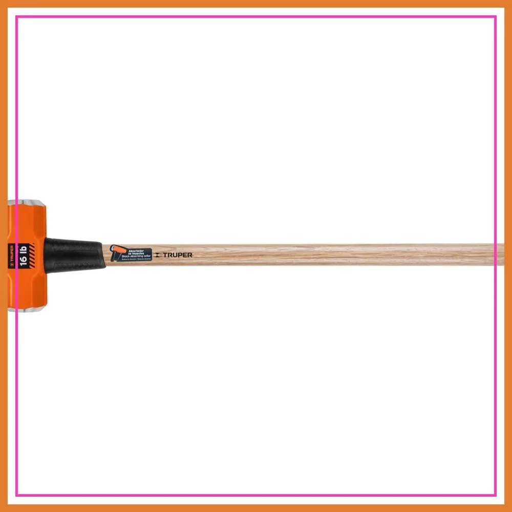 16 lb Octagonal Sledgehammer, Forged Steel Head, 36-Inch Hickory Handle, Heavy-Duty Demolition Tool
16 lb Octagonal Sledgehammer, Forged Steel Head, 36-Inch Hickory Handle, Heavy-Duty Demolition Tool