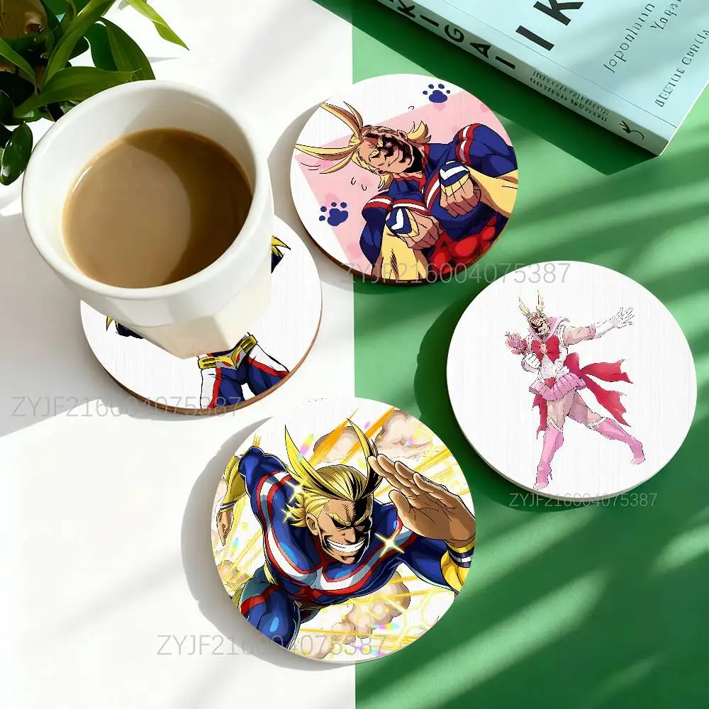 Hero A-All Might A-Academia Round Wooden Coasters Heat Resistant Non-slip Drink Cafe Decoration 2D Flat Color Print Set
Hero A-All Might A-Academia Round Wooden Coasters Heat Resistant Non-slip Drink Cafe Decoration 2D Flat Color Print Set