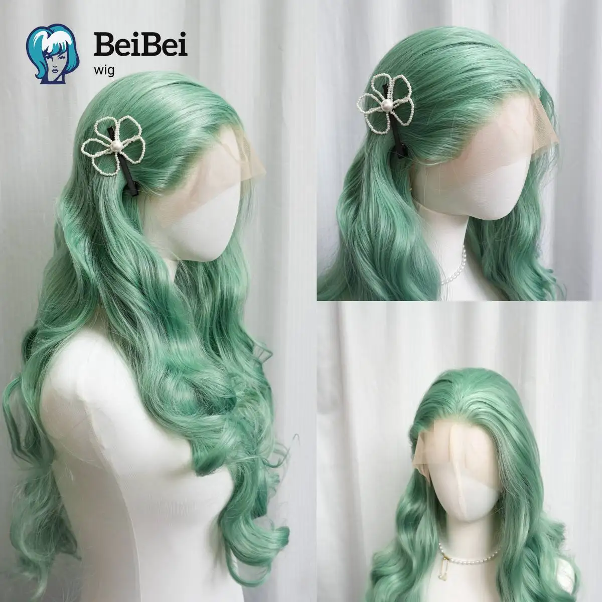 Mint Green Lace Front Wig Long Wavy Free Part Natural Hairline Wig13x4 Lace Front Wig Pre Plucked Heat Resistant Synthetic Wigs
Mint Green Lace Front Wig Long Wavy Free Part Natural Hairline Wig13x4 Lace Front Wig Pre Plucked Heat Resistant Synthetic Wigs