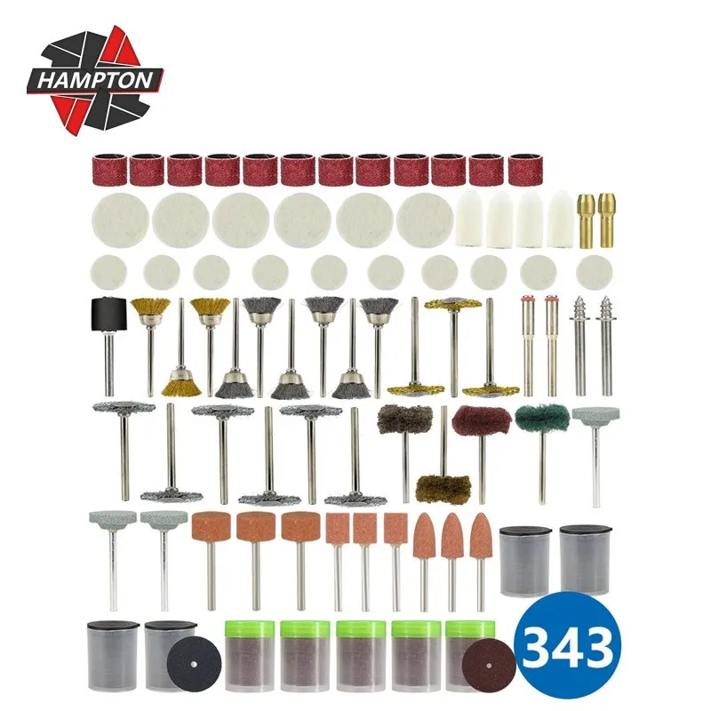 343pcs Abrasive Rotary Tool Accessories Kit,Sandpaper Disc,Wool Polishing Wheel,Wire Brush Wheel,Grinding Head with Chuck
343pcs Abrasive Rotary Tool Accessories Kit,Sandpaper Disc,Wool Polishing Wheel,Wire Brush Wheel,Grinding Head with Chuck