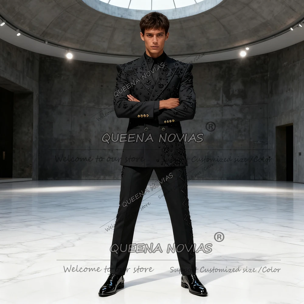 Роскошный костюм с камнями из бисера, мужской двубортный пиджак, брюки, комплект из 2 предметов, пиджак для жениха, свадебные смокинги по индивидуальному заказу
Роскошный костюм с камнями из бисера, мужской двубортный пиджак, брюки, комплект из 2 предметов, пиджак для жениха, свадебные смокинги по индивидуальному заказу