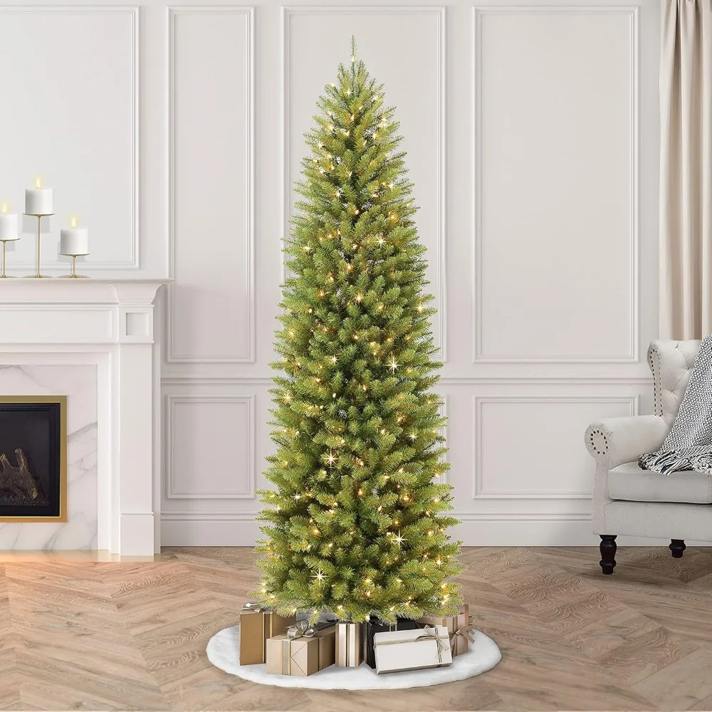International 7.5 Foot Pre-Lit Fraser Fir Pencil Artificial Christmas Tree with 350 UL Listed Clear Lights, Green
International 7.5 Foot Pre-Lit Fraser Fir Pencil Artificial Christmas Tree with 350 UL Listed Clear Lights, Green