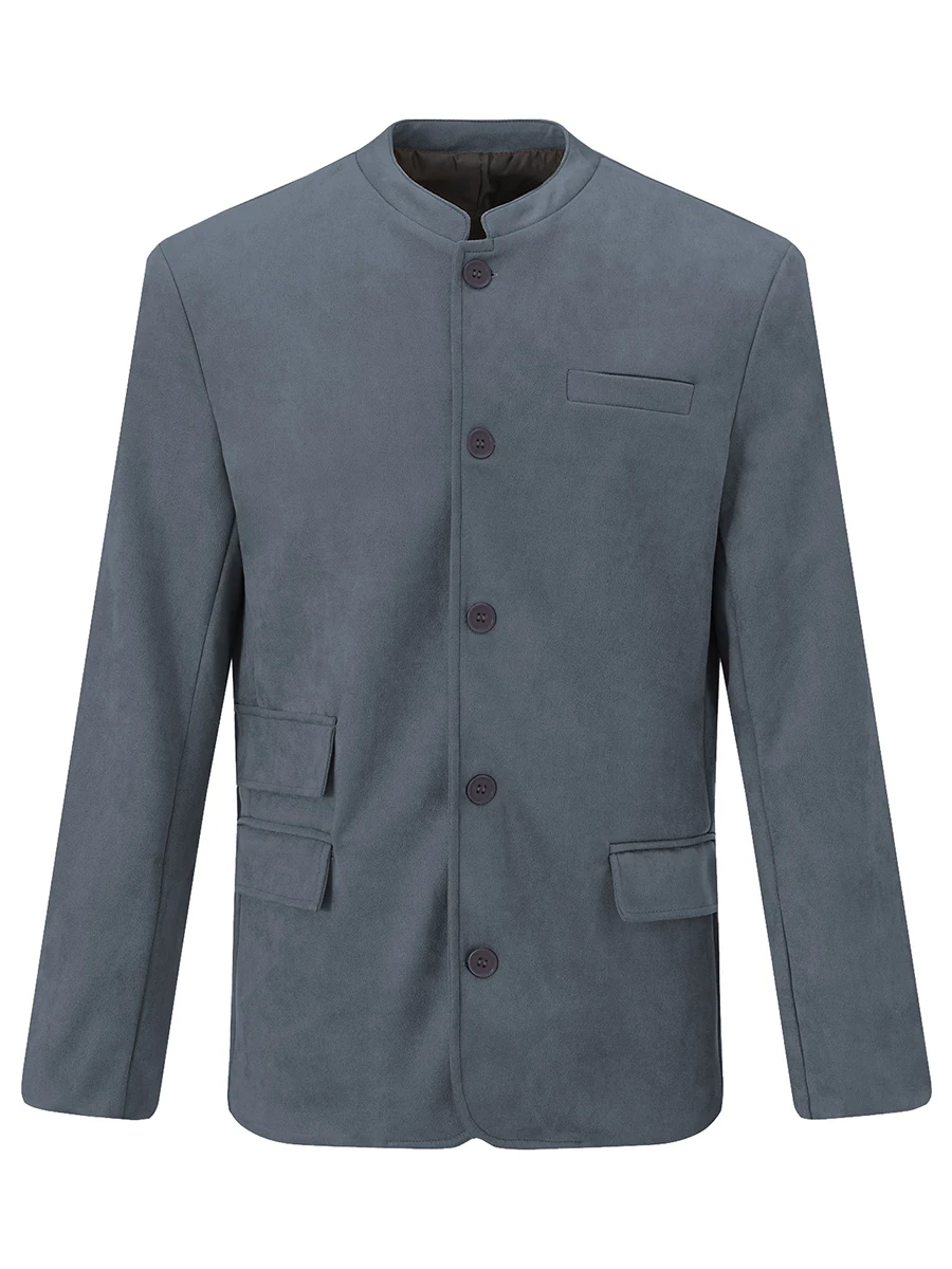 Men’s Blazer Vintage Long Sleeve Stand Neck Button Closure Solid Business Jacket Casual Jacket
Men’s Blazer Vintage Long Sleeve Stand Neck Button Closure Solid Business Jacket Casual Jacket