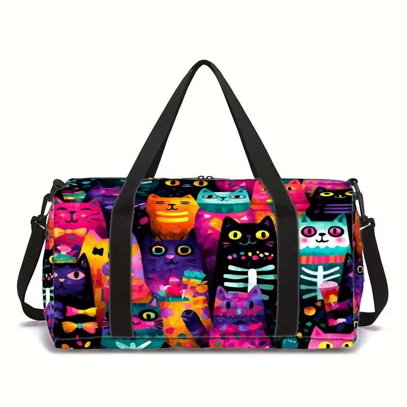 Classic Popular Novelty Glowing mushroom cat 3D Printed Travel Bags Barrel Shape Crossbody Bag Outdoor Sports Bags Gym Yoga Bag
Classic Popular Novelty Glowing mushroom cat 3D Printed Travel Bags Barrel Shape Crossbody Bag Outdoor Sports Bags Gym Yoga Bag