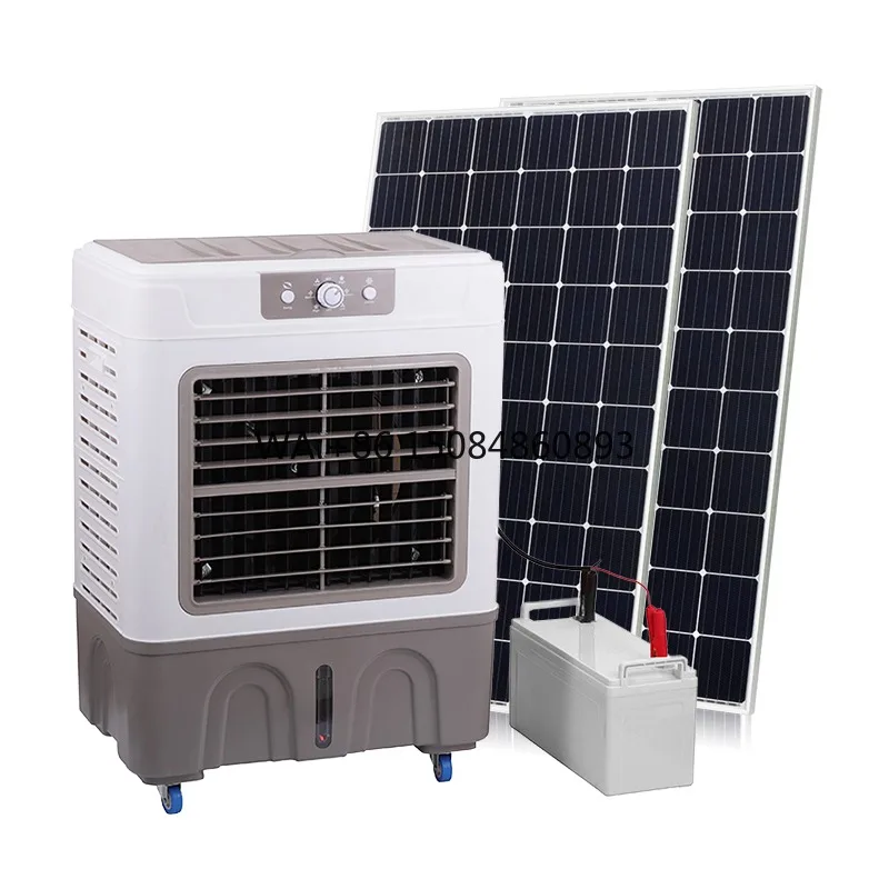 PV Solar DC 12V 24V Standing Air Cooler 60L 50W Evaporative Cooling Fan Matching Solar Panel Off Grid Ventilation Device
PV Solar DC 12V 24V Standing Air Cooler 60L 50W Evaporative Cooling Fan Matching Solar Panel Off Grid Ventilation Device