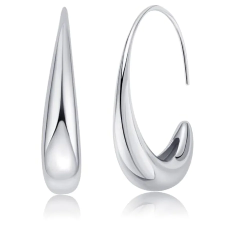Women Fashion Teardrop Back Earrings, Small Sterling Sliver Plated Classic Dangle Hoop Earring Thread Drop Earrings
Women Fashion Teardrop Back Earrings, Small Sterling Sliver Plated Classic Dangle Hoop Earring Thread Drop Earrings