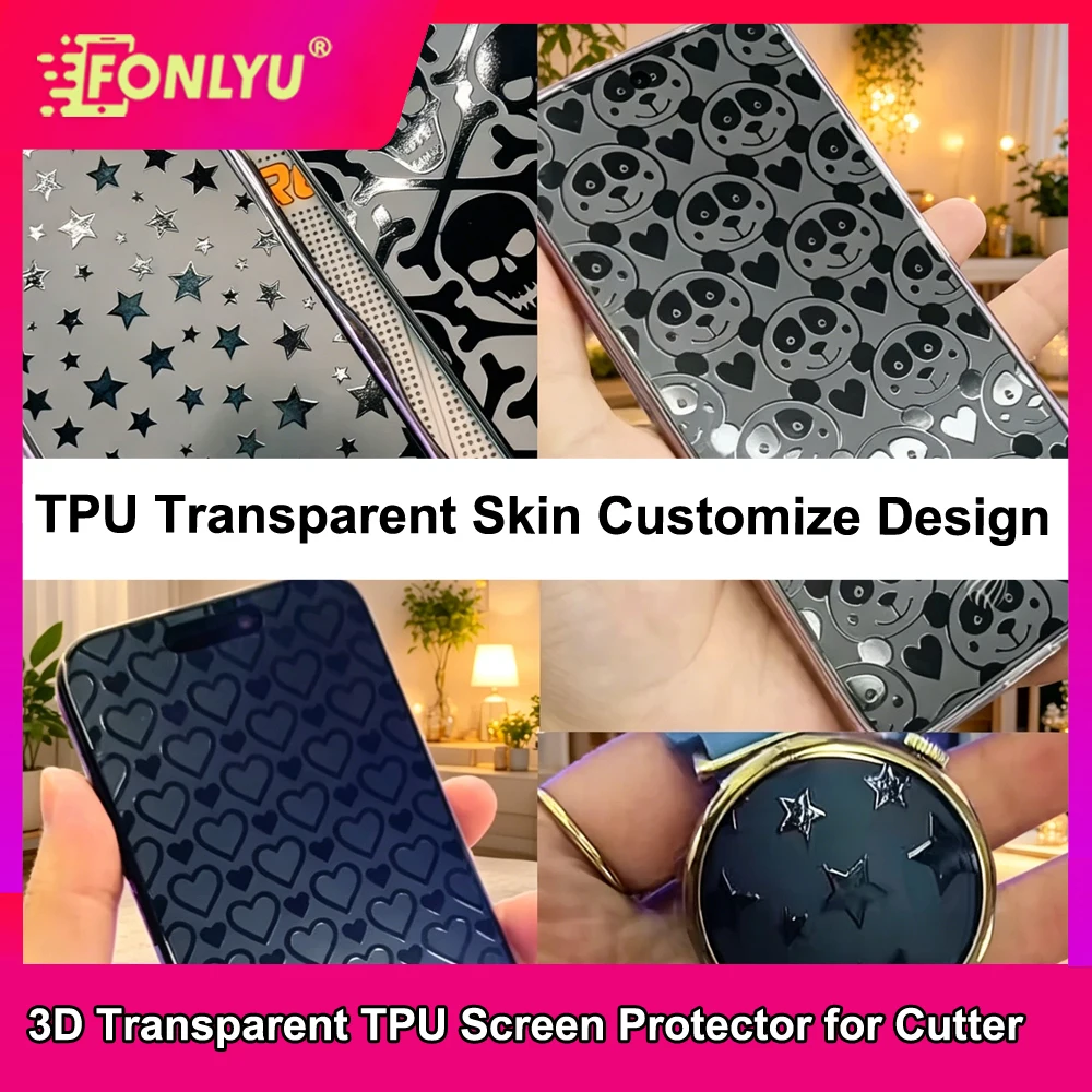 FONLYU 50pcs 3D Transparent TPU Hydrogel Film Screen Protector With Design Phone Back Skin Stickers for Hydrogel Cutting Machine
FONLYU 50pcs 3D Transparent TPU Hydrogel Film Screen Protector With Design Phone Back Skin Stickers for Hydrogel Cutting Machine