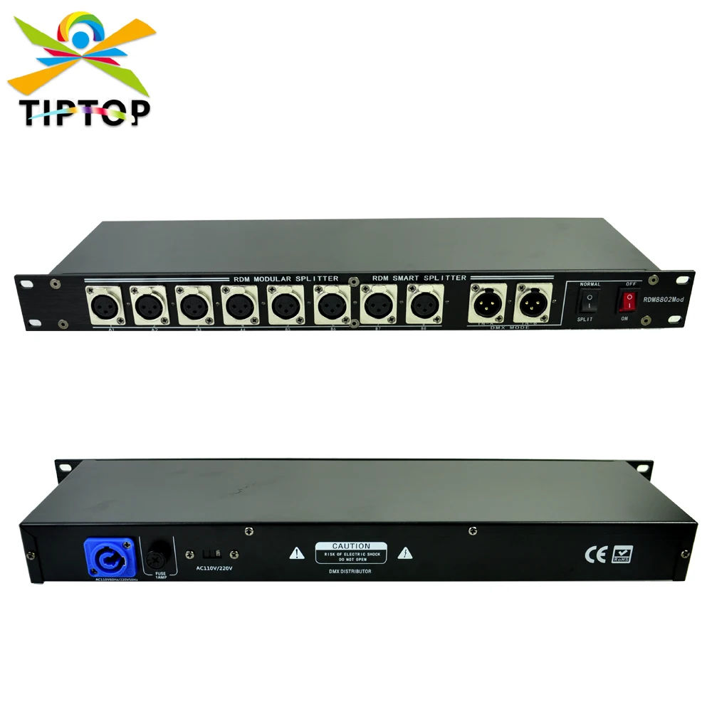 TIPTOP 8 Port RDM Module DMX Spliter Stage Lighting Controller 8 Way 3 PIN Output DMX Address Change Problem Testing Indicator
TIPTOP 8 Port RDM Module DMX Spliter Stage Lighting Controller 8 Way 3 PIN Output DMX Address Change Problem Testing Indicator