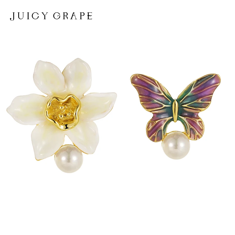 Juicy Grape Daffodil Flower Stud Earring and Butterfly Stud Earring for Women Handmake Enamel Asymmetrical Earring Party Jewelry
Juicy Grape Daffodil Flower Stud Earring and Butterfly Stud Earring for Women Handmake Enamel Asymmetrical Earring Party Jewelry
