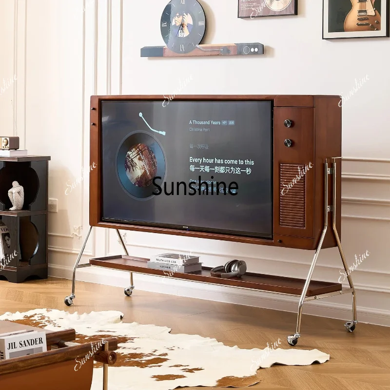 8Retro premium solid wood mobile TV cabinet with roller storage medieval bracket cabinet floor-to-ceiling small apartment
8Retro premium solid wood mobile TV cabinet with roller storage medieval bracket cabinet floor-to-ceiling small apartment
