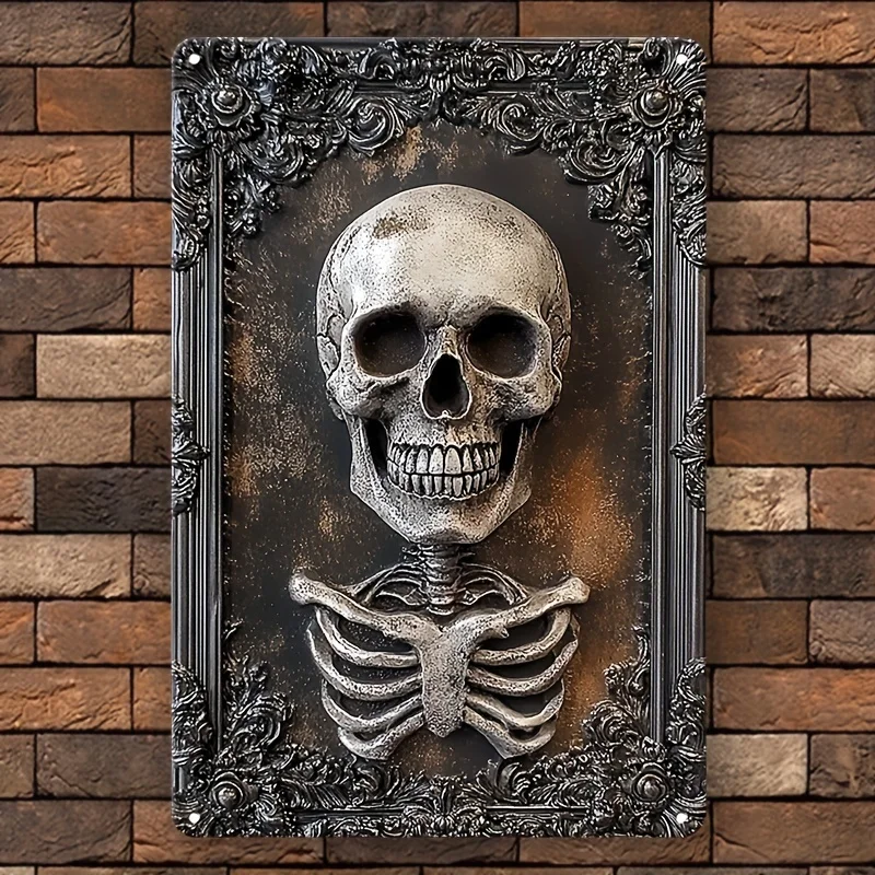 Vintage-Style Aluminum Decorative Plaque with Skeletal Embellishment, Wall Hanging Multipurpose Sign for Living Room, Home, Farm
Vintage-Style Aluminum Decorative Plaque with Skeletal Embellishment, Wall Hanging Multipurpose Sign for Living Room, Home, Farm