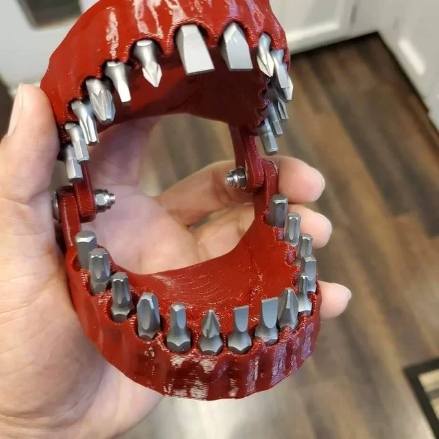 Multi functional and convenient oral shape denture drill bit holder ornaments collection gift tool box
Multi functional and convenient oral shape denture drill bit holder ornaments collection gift tool box