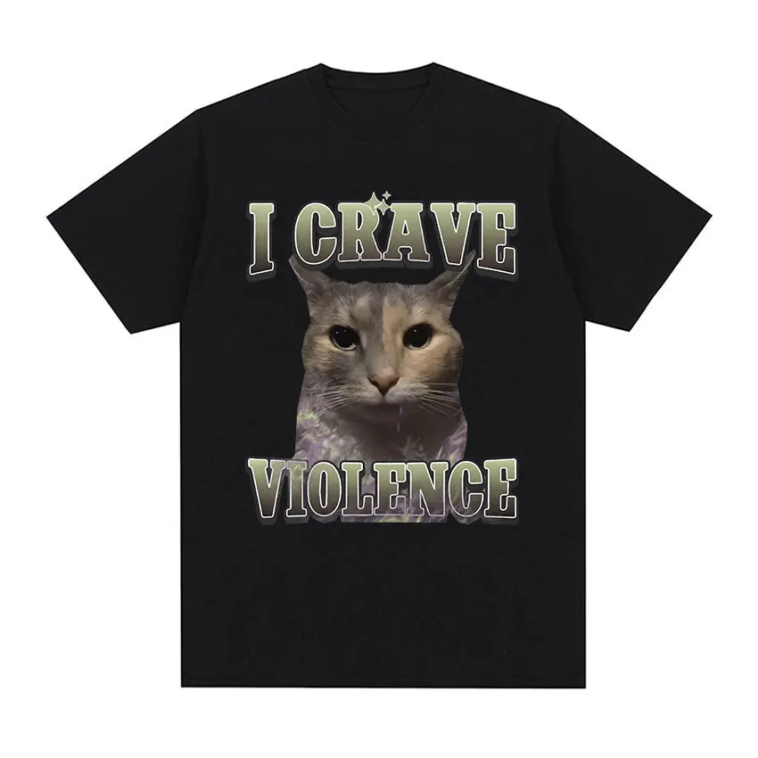 Футболка I Crave Violence Funny Cat Meme для мужчин и женщин, модные ретро-футболки с короткими рукавами, летние топы из чистого хлопка, уличная одежда
Футболка I Crave Violence Funny Cat Meme для мужчин и женщин, модные ретро-футболки с короткими рукавами, летние топы из чистого хлопка, уличная одежда