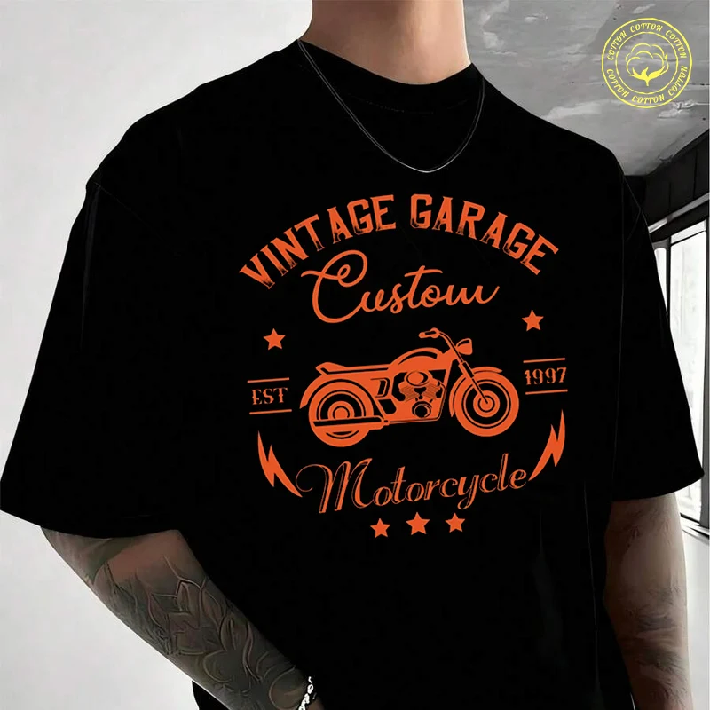 Vintage Garage Motorcycle Men's Cotton T-Shirt Moto New Casual O-neck Short Sleeve Summer Streetwear Tees
Vintage Garage Motorcycle Men's Cotton T-Shirt Moto New Casual O-neck Short Sleeve Summer Streetwear Tees