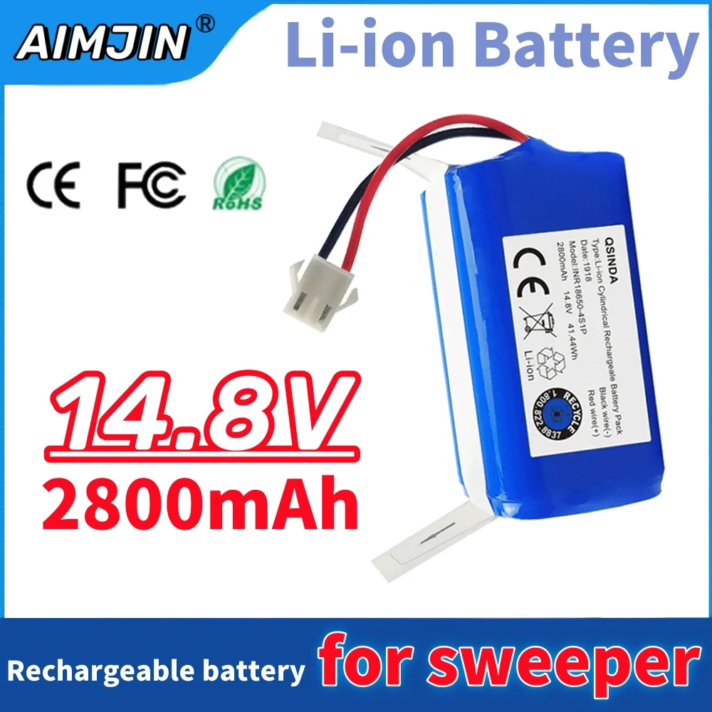 New 14.8V 2800mAh SM plug Li-ion Battery Pack For LIFERO RX9 Robot Vacuum Cleaner Part
New 14.8V 2800mAh SM plug Li-ion Battery Pack For LIFERO RX9 Robot Vacuum Cleaner Part