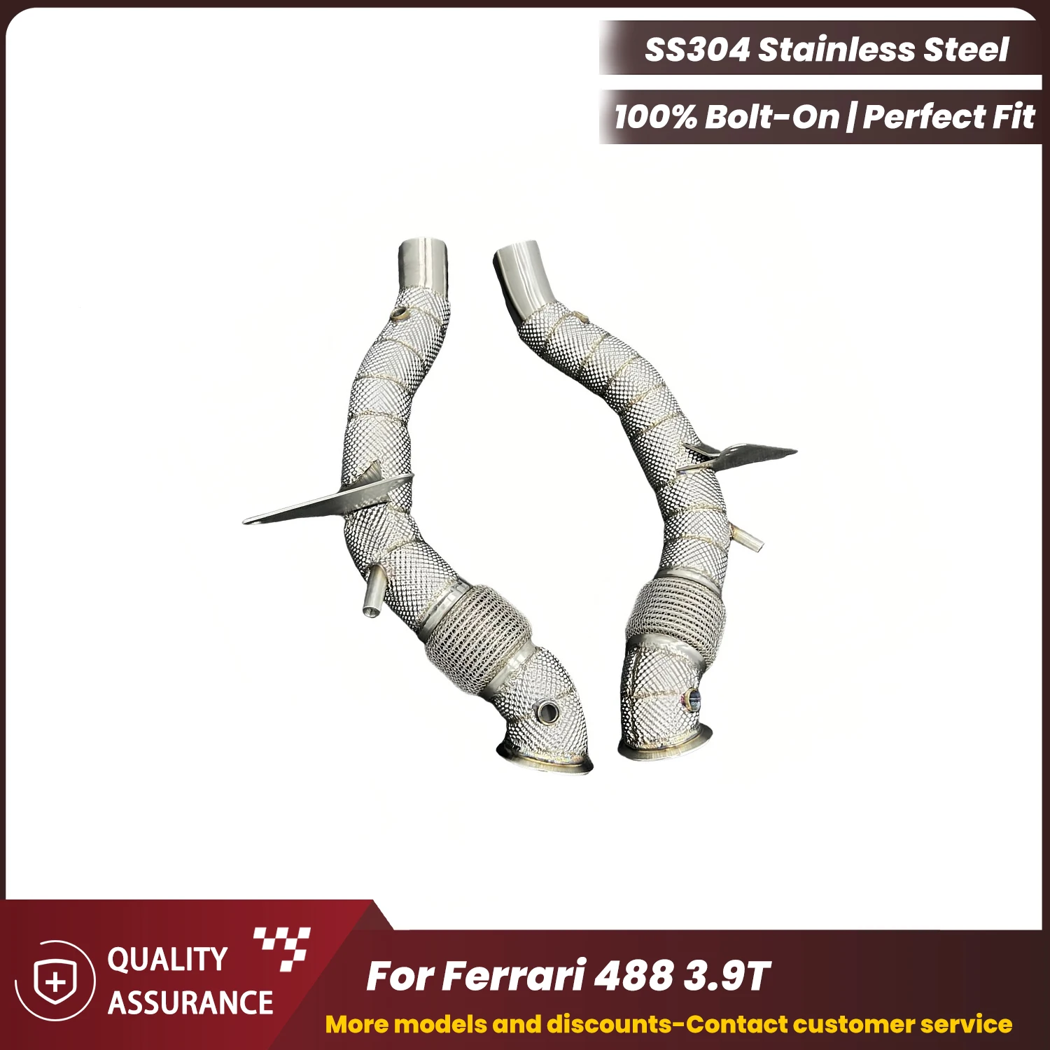 Easy Installation ECCF Sports Downpipe With Heat Shield For Ferrari 488 3.9T Aggressive Sound High Flow Performance Upgrade
Easy Installation ECCF Sports Downpipe With Heat Shield For Ferrari 488 3.9T Aggressive Sound High Flow Performance Upgrade