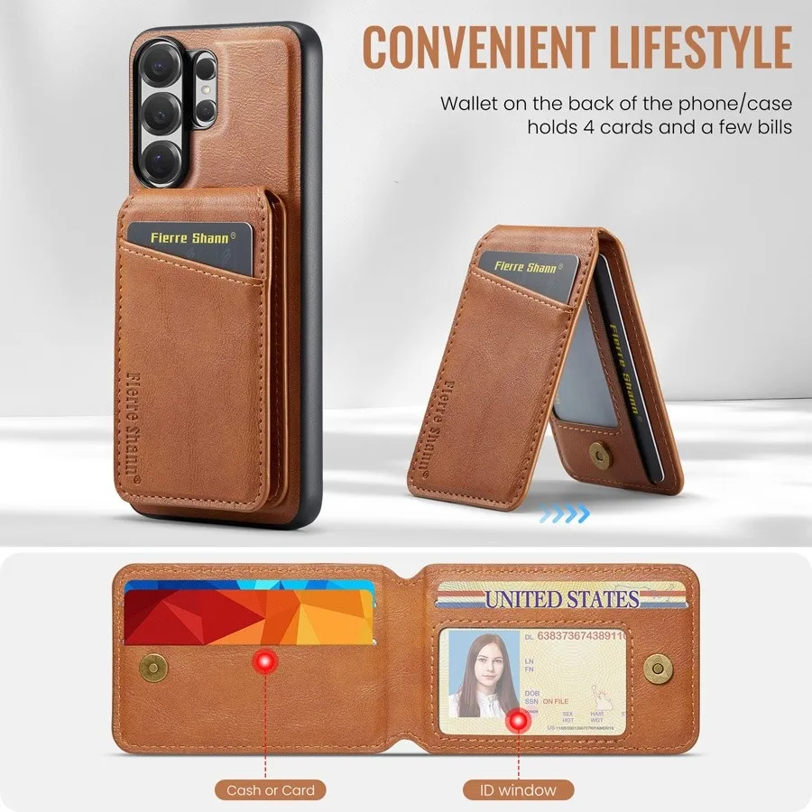 Magnetic Detachable Leather Wallet Phone Stand Case Wireless Charge Cover for Samsung Galaxy S22 S23 + S24 FE S25 Edge S26 Ultra
Magnetic Detachable Leather Wallet Phone Stand Case Wireless Charge Cover for Samsung Galaxy S22 S23 + S24 FE S25 Edge S26 Ultra