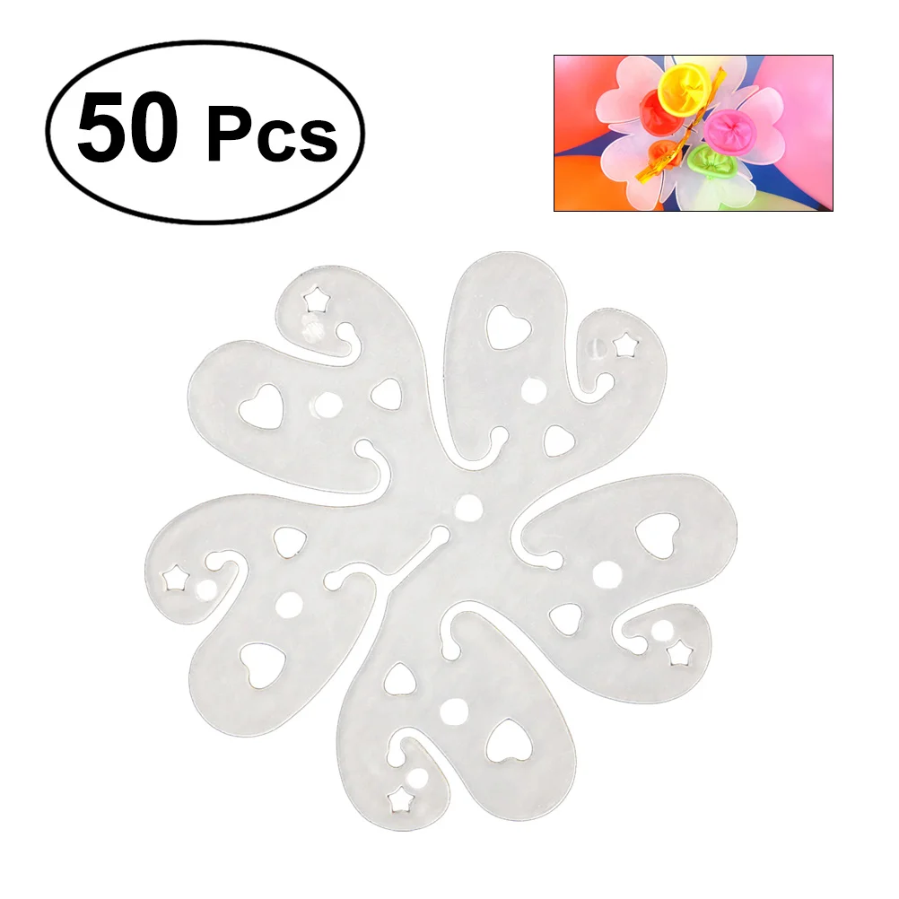 50Pcs Flower Shape Balloon Clips Plastic Balloon Holders Reusable for Wedding Birthday Party Decoration Accessories
50Pcs Flower Shape Balloon Clips Plastic Balloon Holders Reusable for Wedding Birthday Party Decoration Accessories