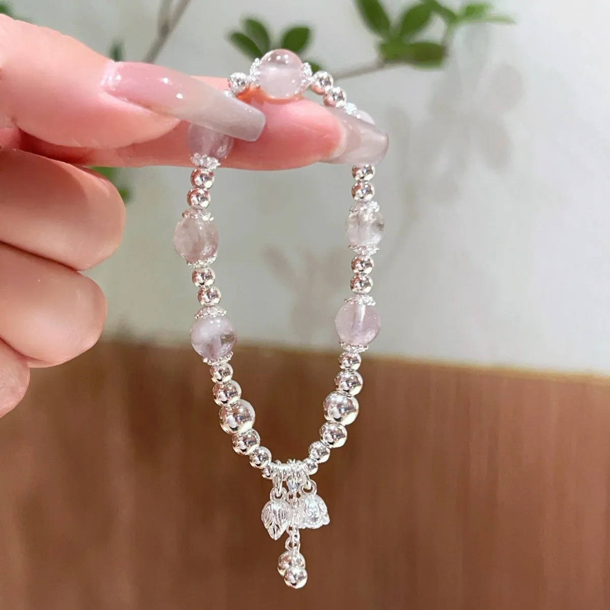 Lotus Crystal Bracelet, 999 Sterling Silver, Retro Tassel Bracelet, New Chinese-style Bracelet
Lotus Crystal Bracelet, 999 Sterling Silver, Retro Tassel Bracelet, New Chinese-style Bracelet