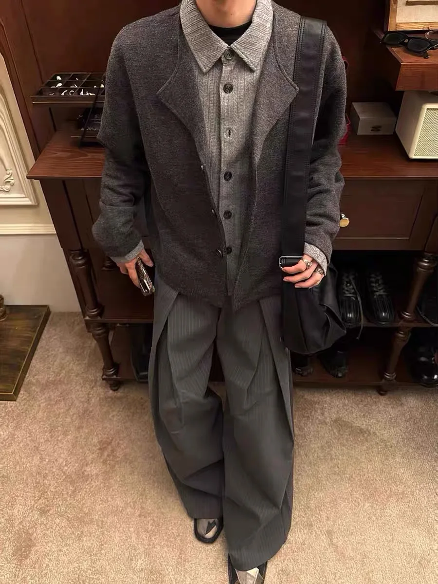 Мужской вязаный кардиган в американском ретро-стиле с узором «пшеничный колос», осенне-зимняя универсальная верхняя одежда, повседневный, с длинными рукавами, отложным воротником, теплый
Мужской вязаный кардиган в американском ретро-стиле с узором «пшеничный колос», осенне-зимняя универсальная верхняя одежда, повседневный, с длинными рукавами, отложным воротником, теплый