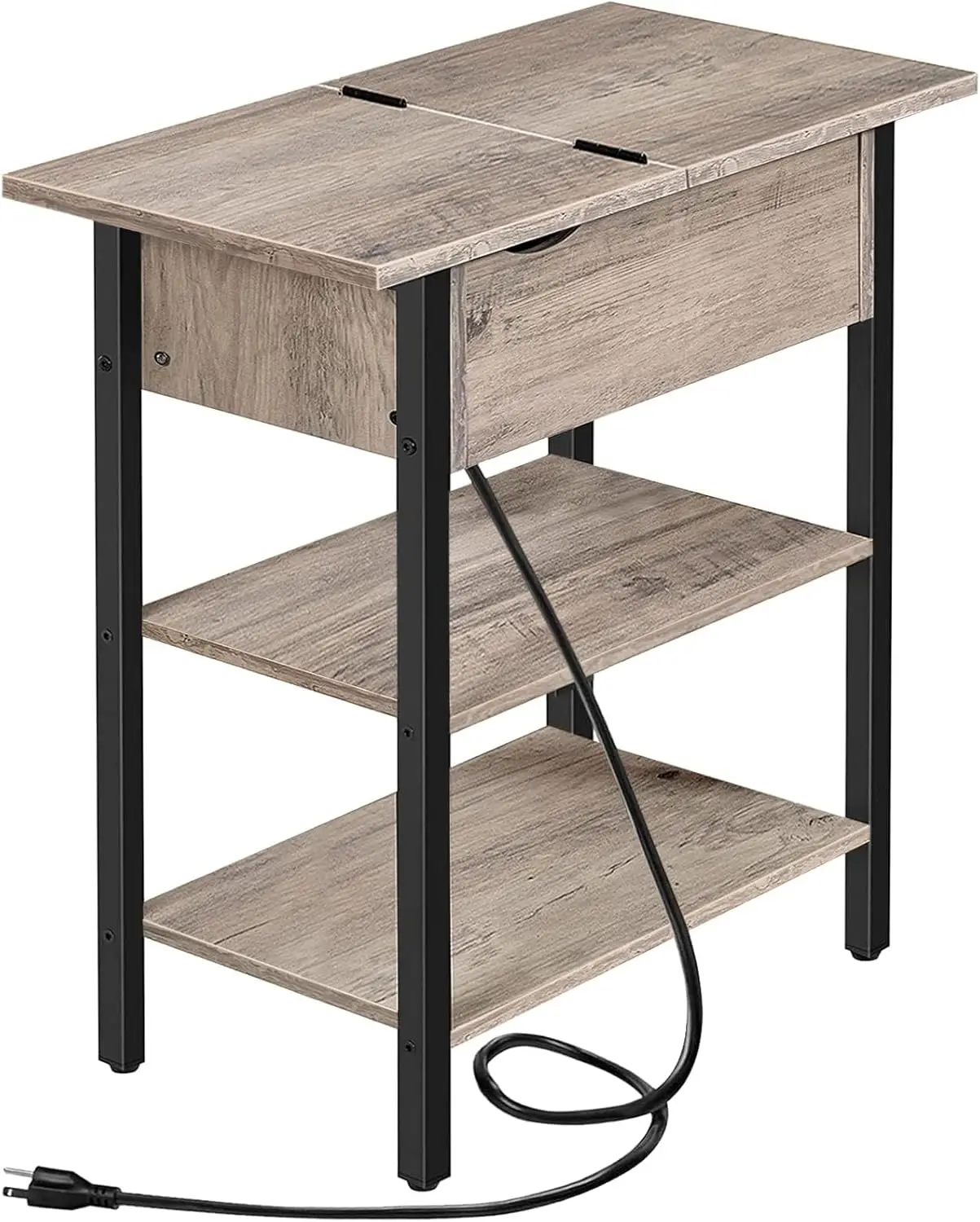 Side Table, Flip End Table with Charging Station and Shelves, USB Ports & Power Outlets, Narrow Nightstand for Small Spaces,
Side Table, Flip End Table with Charging Station and Shelves, USB Ports & Power Outlets, Narrow Nightstand for Small Spaces,