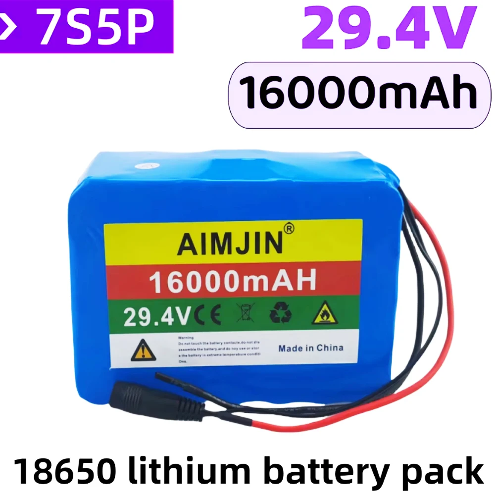 24V 16Ah 18650 7S5P lithium battery pack 29.4V bicycle scooter scooter portable bicycle wheelchair battery with BMS
24V 16Ah 18650 7S5P lithium battery pack 29.4V bicycle scooter scooter portable bicycle wheelchair battery with BMS