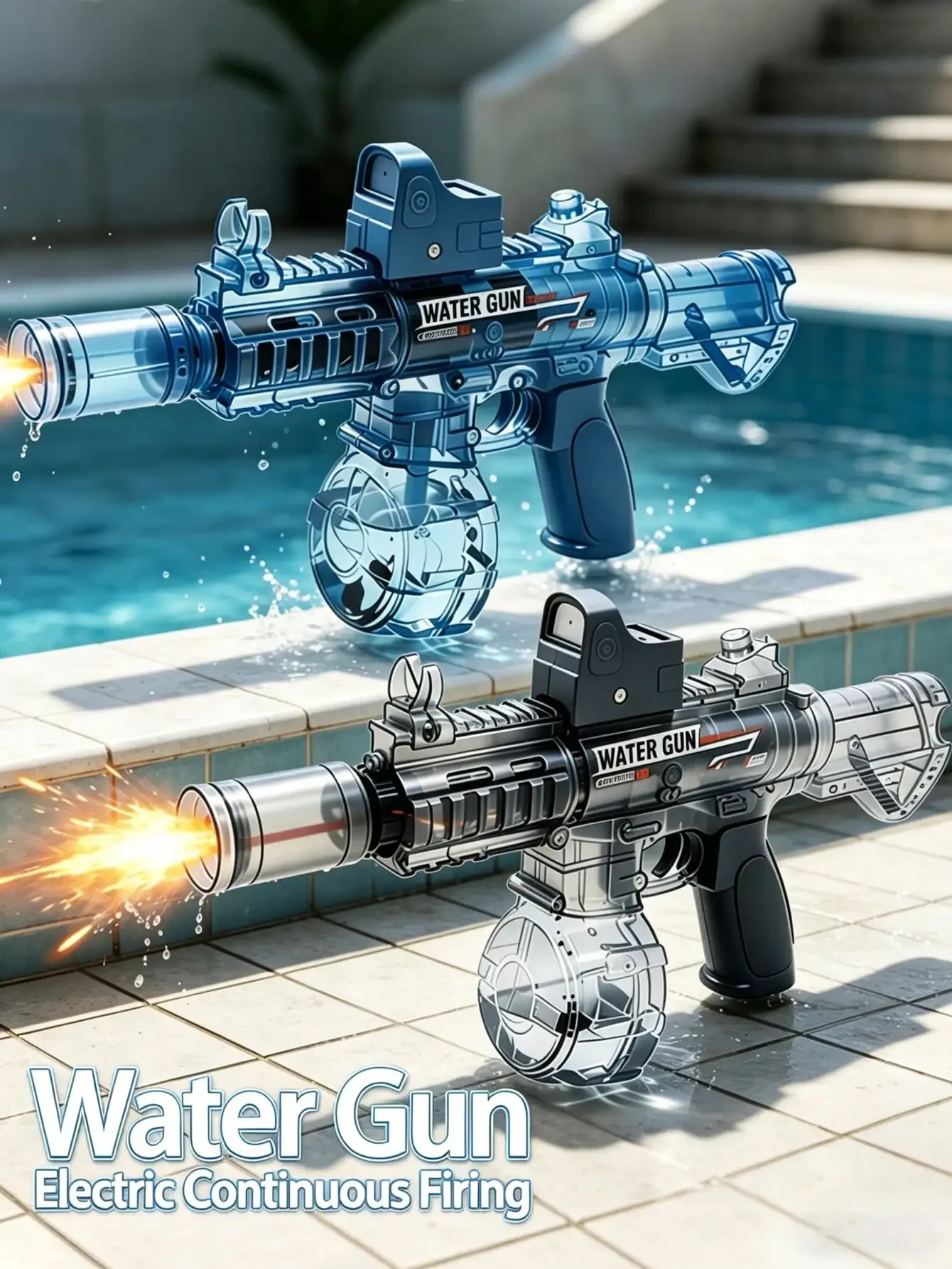 Summer Outdoor Electric Water Gun M416 Styling Super Water Blaster, Hands Free Automatic Water Shooting Design, Lightweight Body For Kids Easy Grip, Wonderful Choice For Birthday Presents, Summer Camp And Water Fight Party
Summer Outdoor Electric Water Gun M416 Styling Super Water Blaster, Hands Free Automatic Water Shooting Design, Lightweight Body For Kids Easy Grip, Wonderful Choice For Birthday Presents, Summer Camp And Water Fight Party