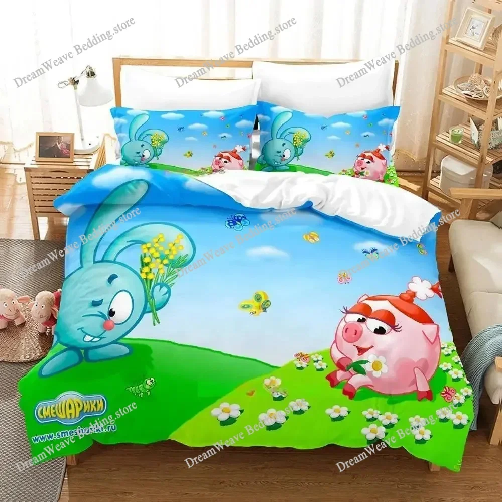Smeshariki Bedding Set Single Twin Full Queen King Size Bed Set Adult Kid Bedroom Duvet Cover Sets 3D Print Anime Bed Sheet Set9
Smeshariki Bedding Set Single Twin Full Queen King Size Bed Set Adult Kid Bedroom Duvet Cover Sets 3D Print Anime Bed Sheet Set9
