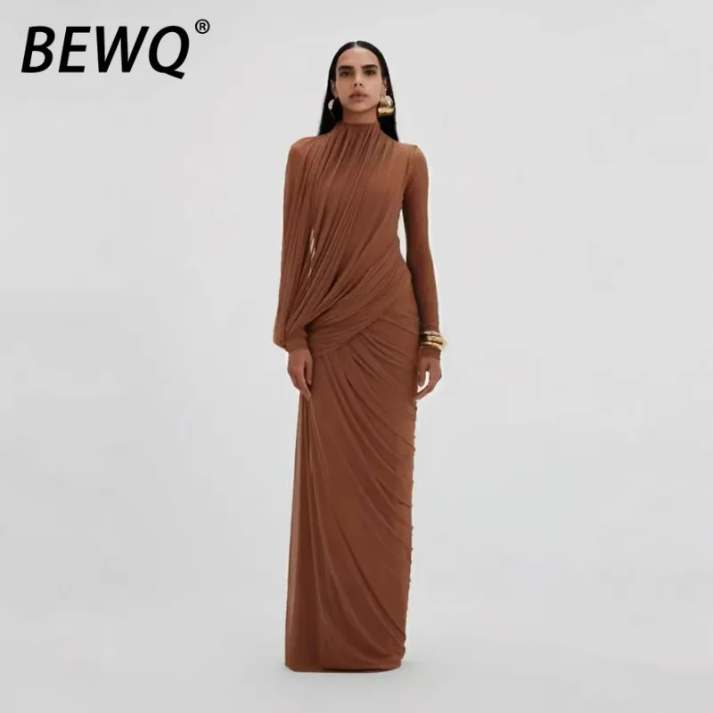 Модное женское элегантное платье BEWQ: асимметричное, из плиссированной сетки, с круглым вырезом, длинными рукавами, облегающее, для вечеринок, весна 2026, новинка
Модное женское элегантное платье BEWQ: асимметричное, из плиссированной сетки, с круглым вырезом, длинными рукавами, облегающее, для вечеринок, весна 2026, новинка