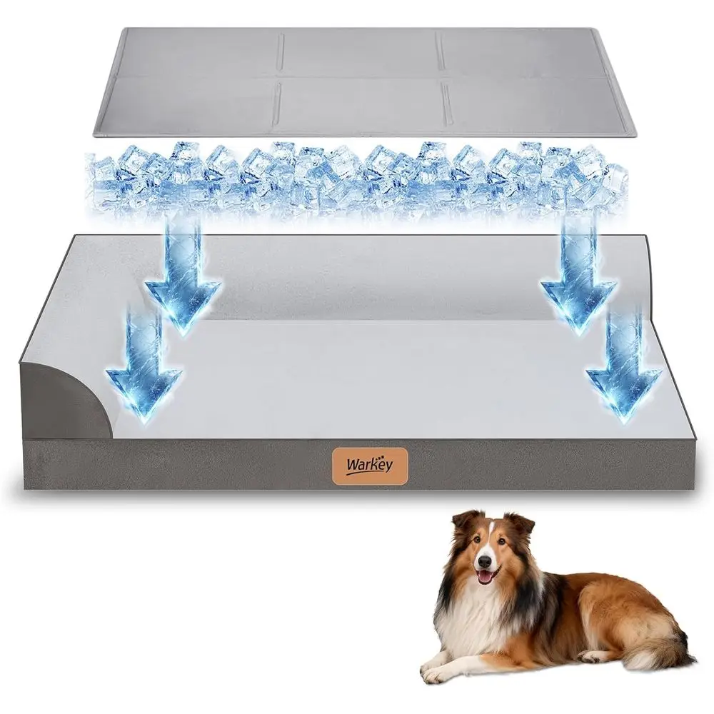 Orthopedic Cooling Gel Dog Bed for Large Breeds, Removable Cover, Waterproof, Non-Slip, 40x32x8
Orthopedic Cooling Gel Dog Bed for Large Breeds, Removable Cover, Waterproof, Non-Slip, 40x32x8
