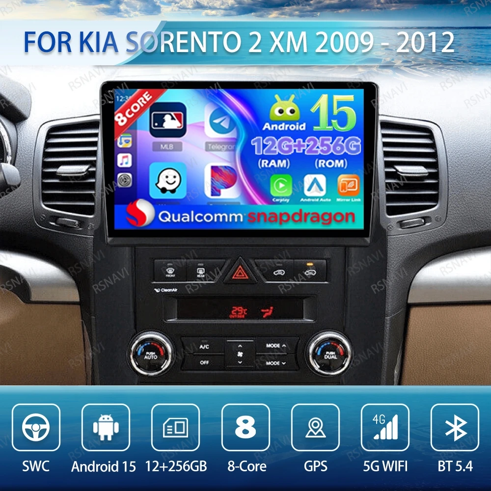 Android 15 Car Radio For KIA Sorento 2 XM 2009 - 2012 Wireless Carplay Auto Multimedia 5G WIFI 4G LTE Head Unit DVD QLED DSP BT
Android 15 Car Radio For KIA Sorento 2 XM 2009 - 2012 Wireless Carplay Auto Multimedia 5G WIFI 4G LTE Head Unit DVD QLED DSP BT