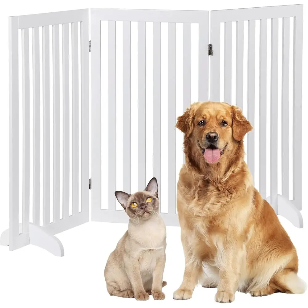 36 Adjustable 3-Panel Wide Wooden Pet Gate for Indoor Stairs and Hallways
36 Adjustable 3-Panel Wide Wooden Pet Gate for Indoor Stairs and Hallways