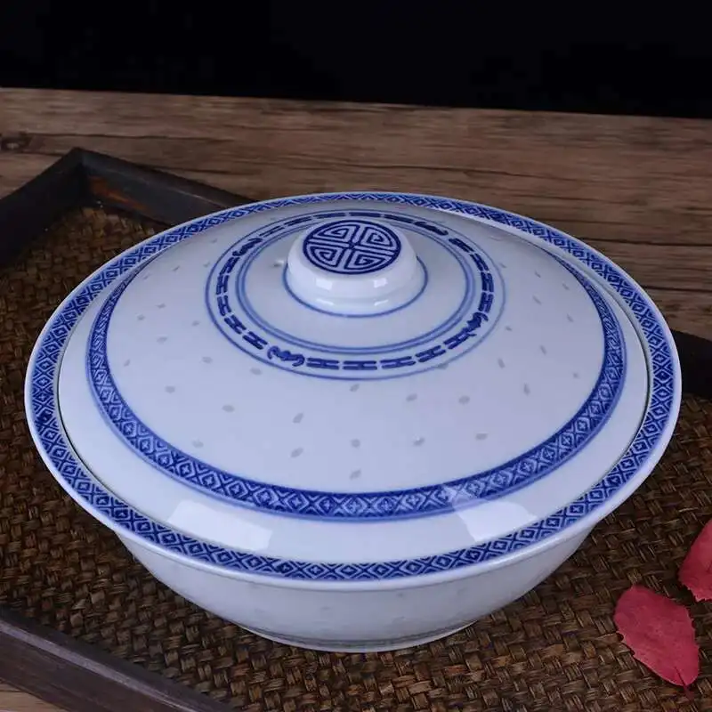 Soup Bowl With Lid Jingdezhen Blue And White Porcelain Large Bowl Traditional Nostalgic 10 Inch Large Soup Bowl
Soup Bowl With Lid Jingdezhen Blue And White Porcelain Large Bowl Traditional Nostalgic 10 Inch Large Soup Bowl