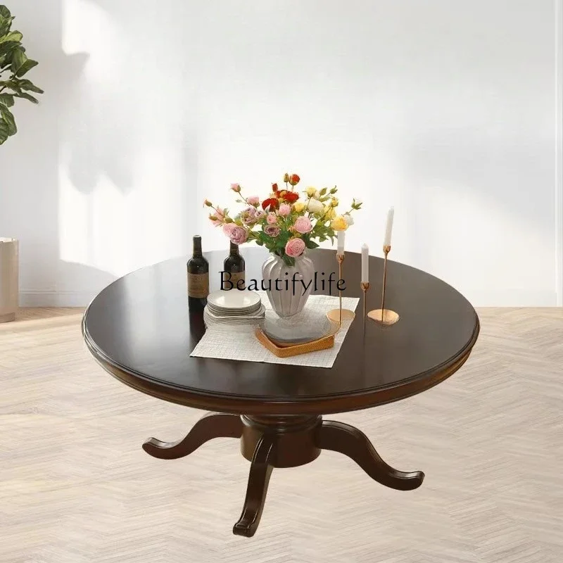 yj19 American-style Solid Wood Round Dining Table Small Apartment Simple Home Dining Table French-style
yj19 American-style Solid Wood Round Dining Table Small Apartment Simple Home Dining Table French-style