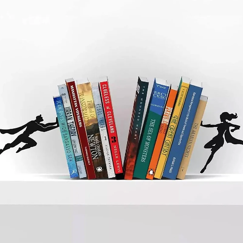 Metal Super Bookend Figurines, Creative Anti-slip Book Standing Holder, Desktop Storage Display Ornament, Unique Art Decora
Metal Super Bookend Figurines, Creative Anti-slip Book Standing Holder, Desktop Storage Display Ornament, Unique Art Decora