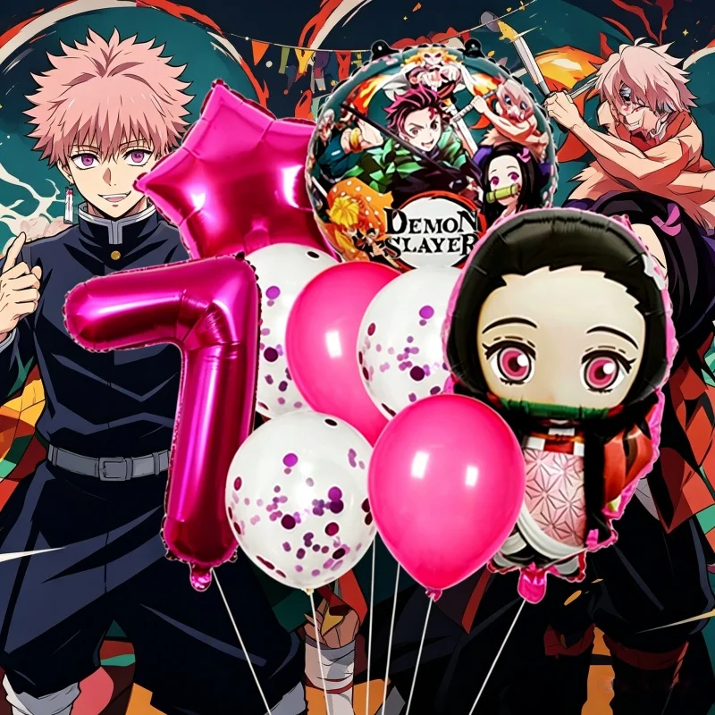 Demon Slayer Theme Tanjiro Nezuko Kamado Theme Foil Balloons Set Balloon Kids Birthday Party Decoration Number Balloon Globos
Demon Slayer Theme Tanjiro Nezuko Kamado Theme Foil Balloons Set Balloon Kids Birthday Party Decoration Number Balloon Globos