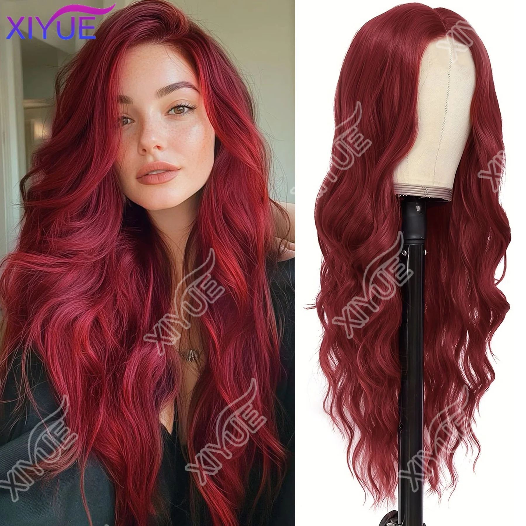 XIYUE красные синтетические парики, длинный волнистый парик, естественная линия волос, повседневные красные волосы, термостойкое волокно, гладкий парик для косплея для вечеринки
XIYUE красные синтетические парики, длинный волнистый парик, естественная линия волос, повседневные красные волосы, термостойкое волокно, гладкий парик для косплея для вечеринки