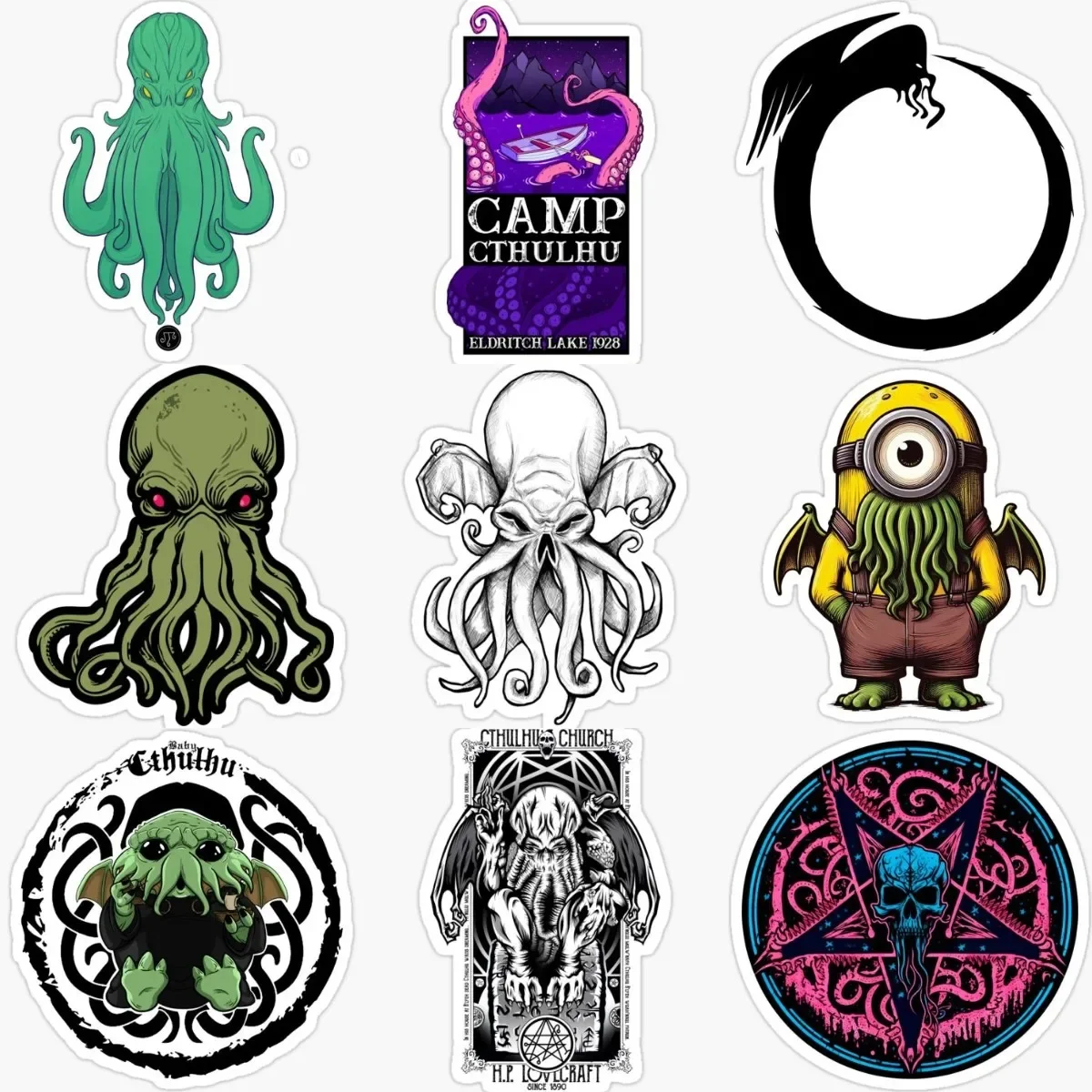 Cthulhu Great Old Ones Octopus Monster Emblem Creative PVC Sticker for Decorate Fridge Wall Car Van Window Helmet Bumper Decal
Cthulhu Great Old Ones Octopus Monster Emblem Creative PVC Sticker for Decorate Fridge Wall Car Van Window Helmet Bumper Decal